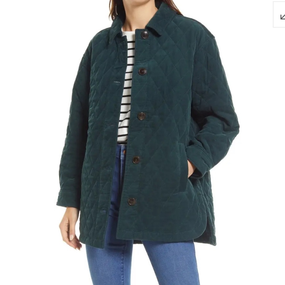 Madewell Women's Quilted Utility Jacket - Deep Teal